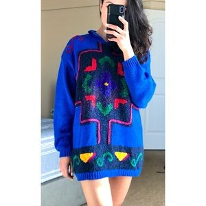 Vintage Colter Bay Aztec Geometric Chunky Sweater
